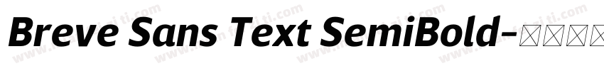 Breve Sans Text SemiBold字体转换